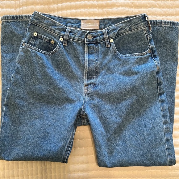 Everlane Womens High Rise Straight Leg “The Cheeky” Denim Jean, Size 28 Crop - Picture 6 of 8